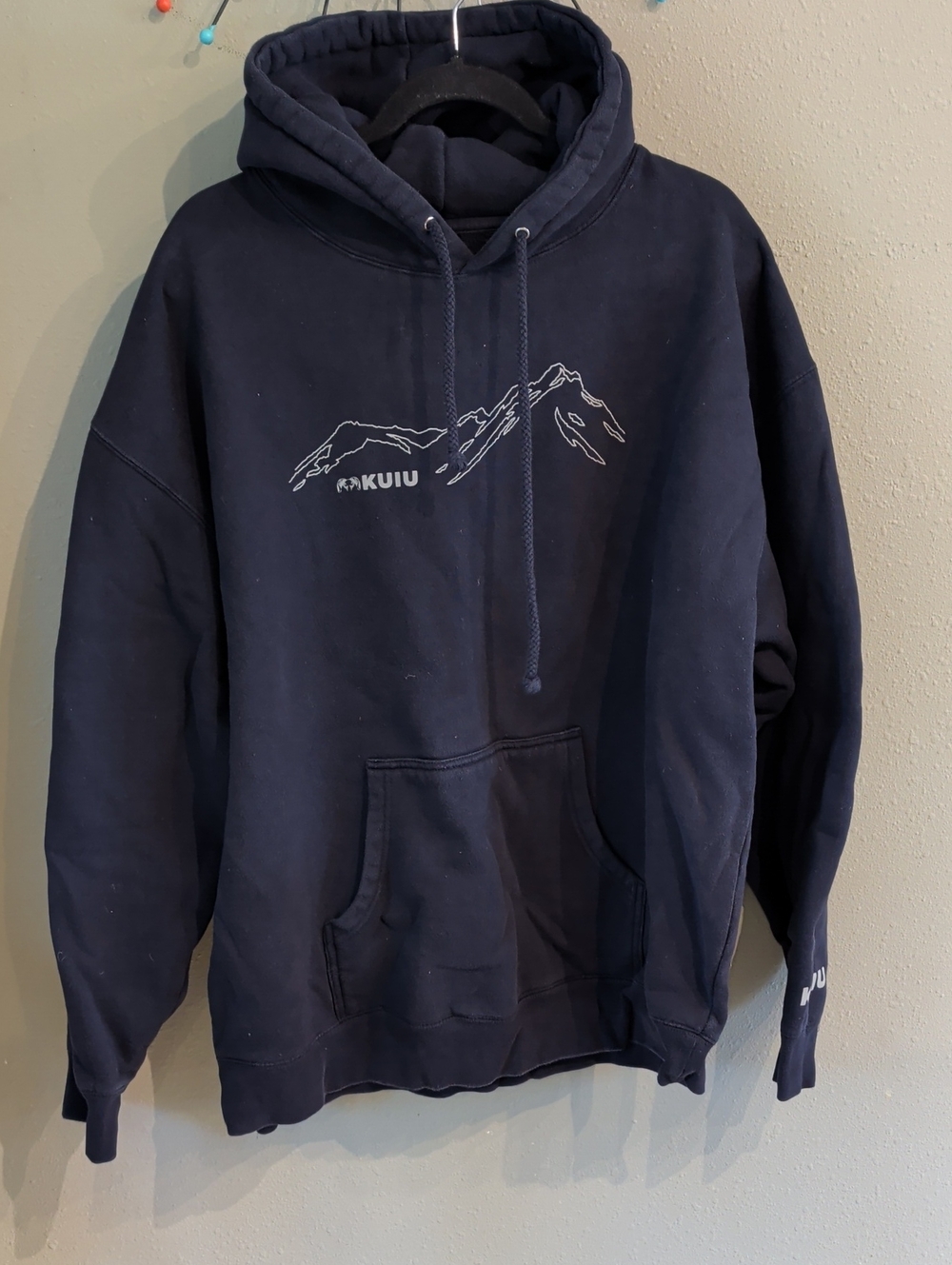 KUIU Heavyweight Hoodie Navy Blue Mens 2X-Large Kangaroo Pocket